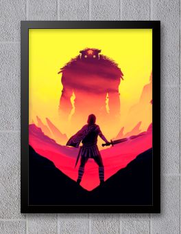 Shadow Of The Colossus - Key Art Poster Emoldurado, Quadro em