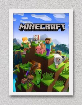 Quadro Decorativo Minecraft Creeper Video Game